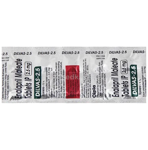 dilvas 2.5mg tablet 10's